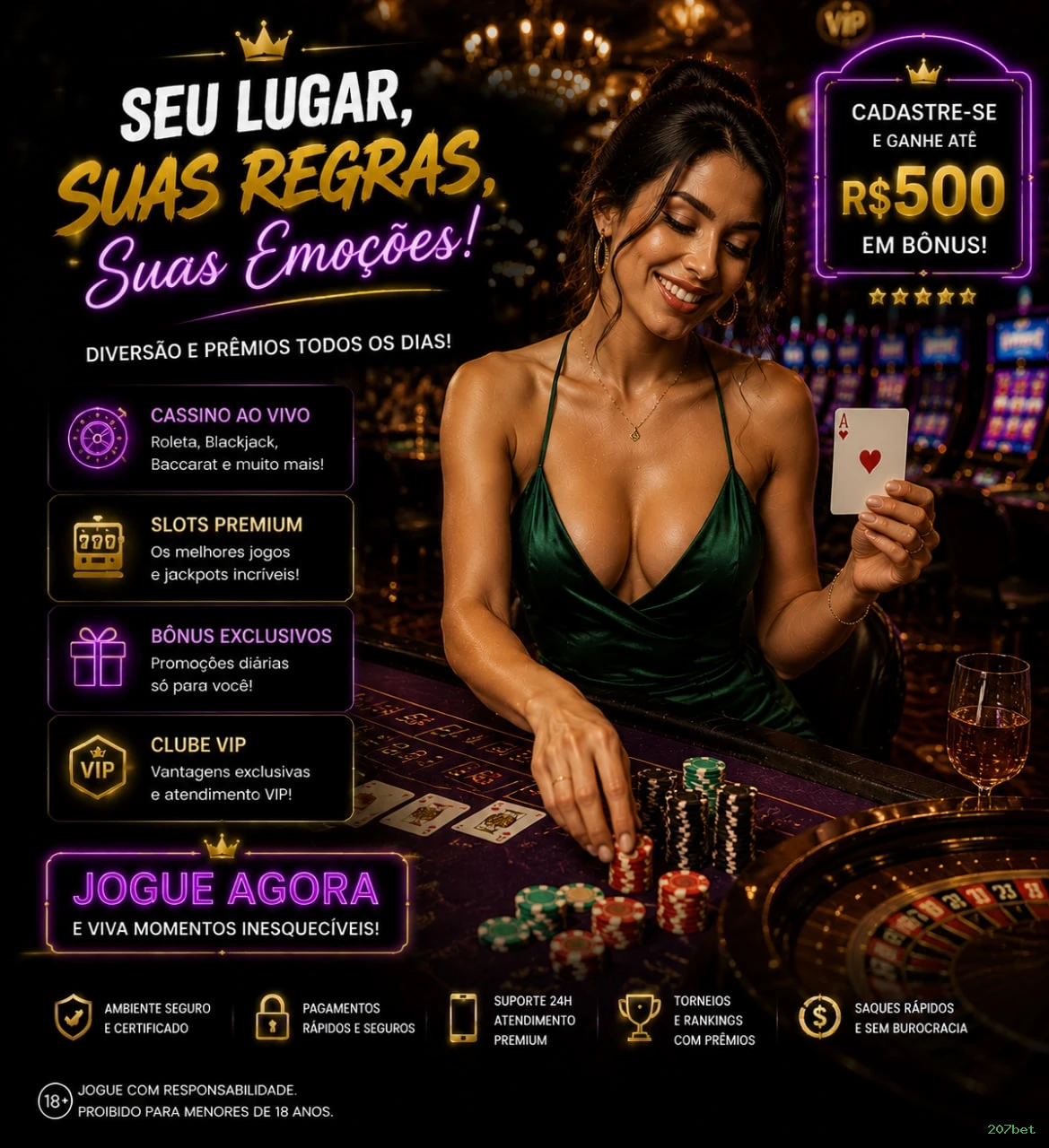Bônus exclusivos membros VIP 207bet